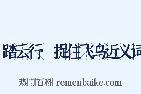 踏云行·捉住飞乌近义词是什么意思的图片